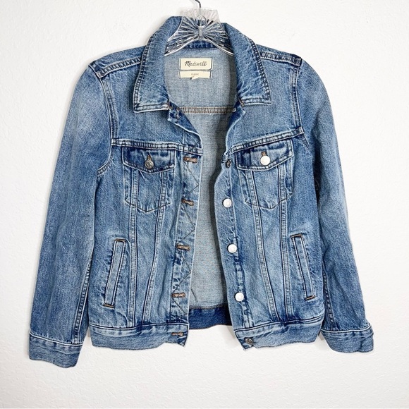 Madewell Jean Jacket Women XS Blue Denim Button Up C3 - Picture 1 of 7